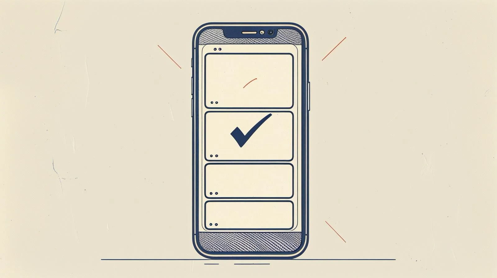 un celular con una pila de videos y una palomita guinda sobre el que encaja: recomendaciones automáticas